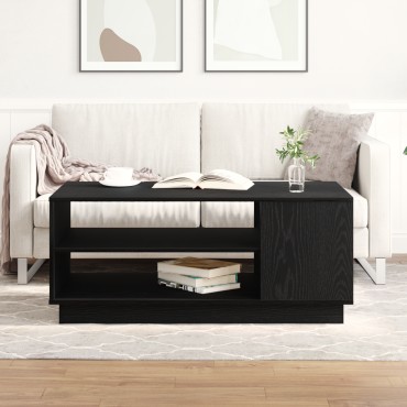vidaXL Μαύρο Τραπέζι σαλονιού 102x55x43cm Κατασκευασμένο από Επεξεργασμένο Ξύλο 1 τεμ.