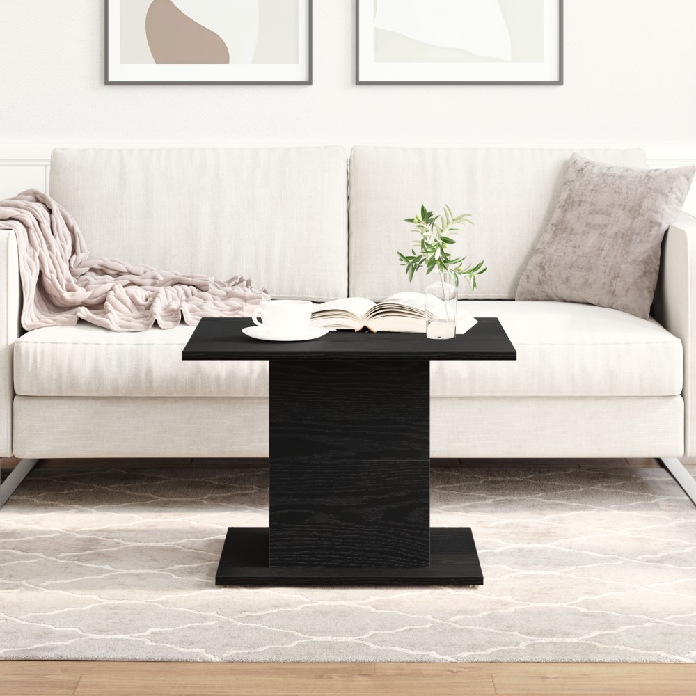 vidaXL Τραπεζάκι Σαλονιού Μαύρη Δρυς 55.5x55.5x40cm Επεξεργασμένο Ξύλο 1 τεμ.