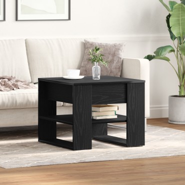 vidaXL Μαύρο Τραπέζι του Καφέ 55.5x55x45cm Φτιαγμένο από Επεξεργασμένο Ξύλο