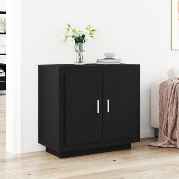 vidaXL Ντουλάπα Μαύρο Δρύς 80x40x75cm Επεξεργασμένο Ξύλο 1 τεμ.