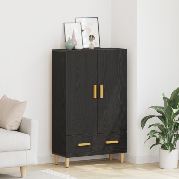vidaXL Υψηλός ντουλάπι σε Μαύρη Δρυς, 70x31x115 cm Φτιαγμένο από Επεξεργασμένο Ξύλο 1 τεμ.