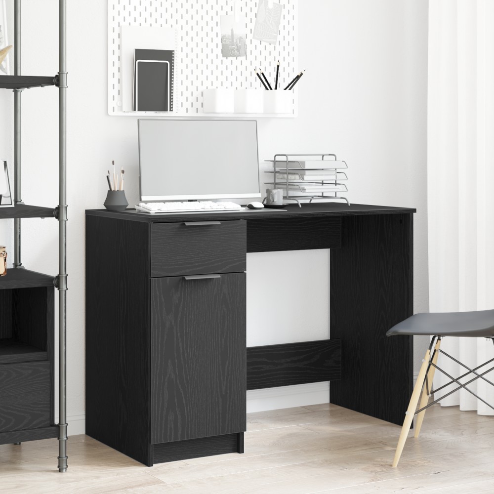 vidaXL Γραφείο Μαύρη Οξυά Επεξεργασμένο Ξύλο 100x50x75cm 1 τεμ.