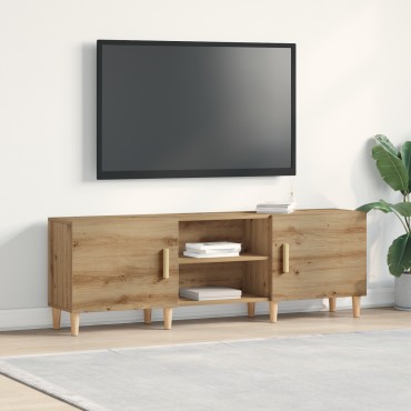 vidaXL Βάση τηλεόρασης σε Artisan Oak - 150x30x50cm - Κατασκευασμένη από τεχνικό ξύλο