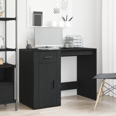vidaXL Γραφείο Μαύρο Δρυς 100x49x75cm Επεξεργασμένο Ξύλο 1 τεμ.