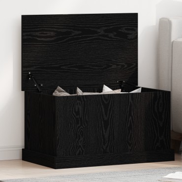 vidaXL Κουτί Αποθήκευσης Μαύρο Δρυς 70x40x38cm Κατασκευασμένο Ξύλο 1 τεμ.