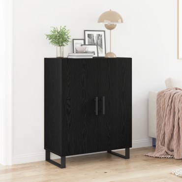 vidaXL Κονσόλα Μαύρο Δρυς 69,5x34x90cm Επεξεργασμένο Ξύλο 1 τεμ.