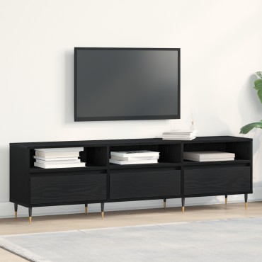 vidaXL Ντουλάπα τηλεόρασης Μαύρο Δρυς 150x30x44,5cm Κατασκευασμένο ξύλο