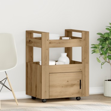 vidaXL Τροχήλατη Κουζίνα Artisan Oak 60x45x80cm Επεξεργασμένο Ξύλο