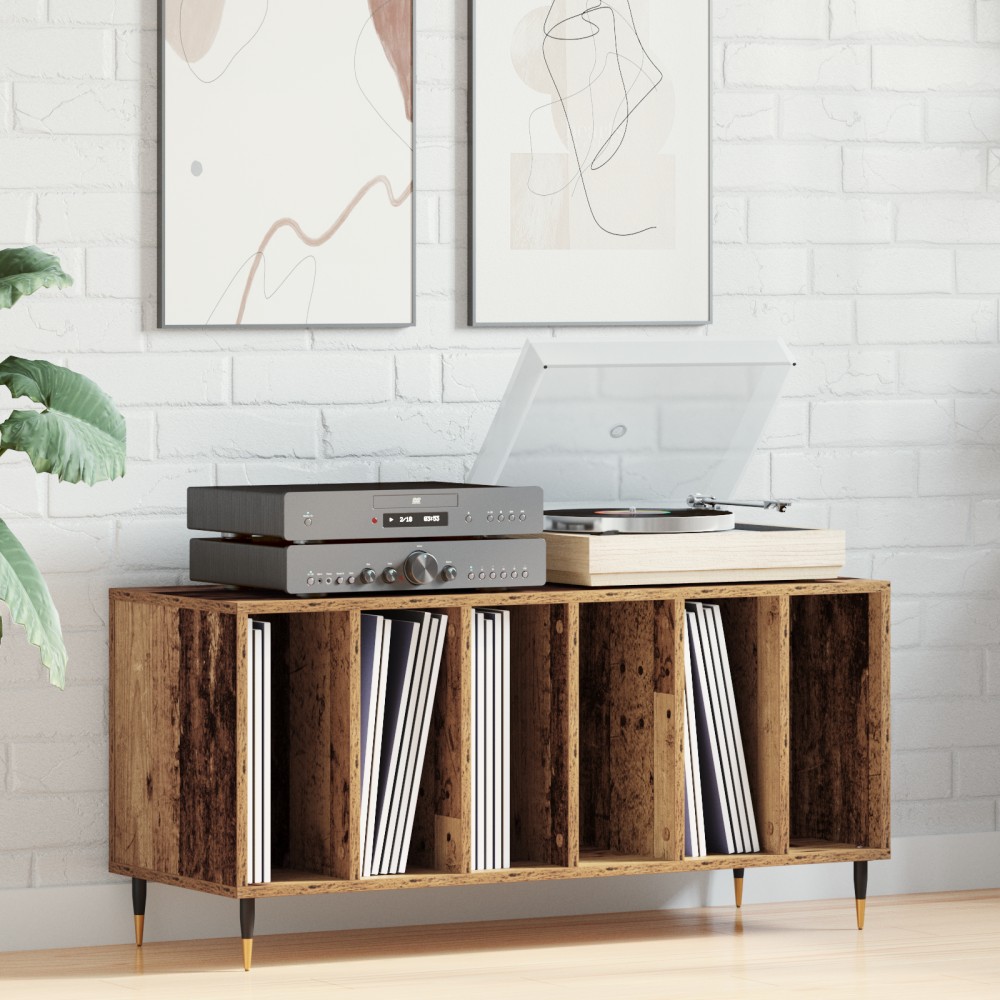 vidaXL Ντουλάπα Δίσκων Τεχνολογίας Οξιά 100x38x48cm Επεξεργασμένο Ξύλο