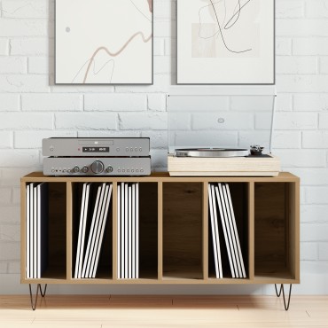 vidaXL Ντουλάπι Δισκογραφίας Παλιού Ξύλου 100x38x48cm Επεξεργασμένου Ξύλου 1 τεμ.
