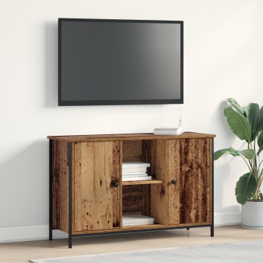 vidaXL Ντουλάπα TV Artisan Oak 101x35x65cm Επεξεργασμένο Ξύλο και Χάλυβας