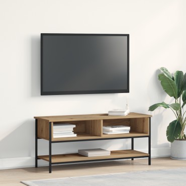 vidaXL Ντουλάπι τηλεόρασης Artisan Oak 100x35x45cm Επεξεργασμένο ξύλο και μέταλλο