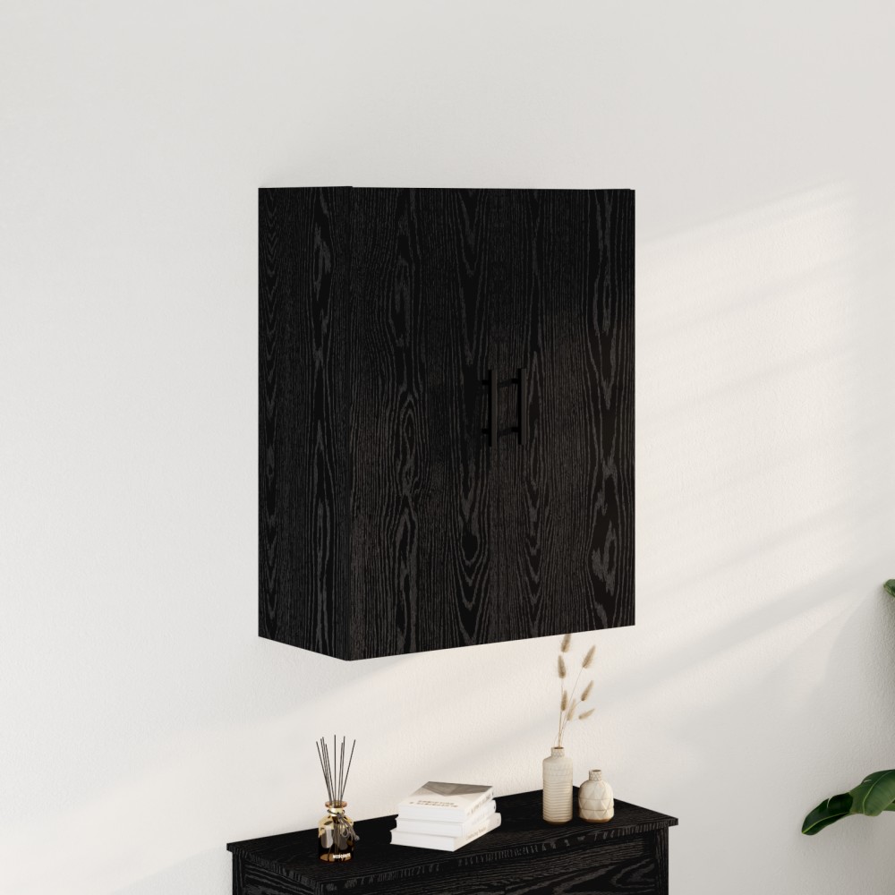 vidaXL Τοίχου Ντουλάπι Μαύρο Δρυς 69,5x34x90cm Κατασκευασμένο Ξύλο 1 τεμ.