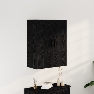 vidaXL Τοίχου Ντουλάπι Μαύρο Δρυς 69,5x34x90cm Κατασκευασμένο Ξύλο 1 τεμ.