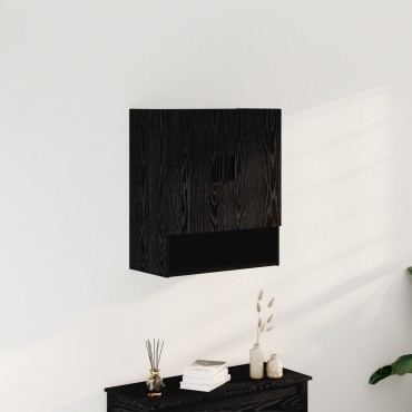 vidaXL Ντουλάπα Τοίχου Μαύρη Δρυς 60x31x70cm Επεξεργασμένο Ξύλο 1 τεμ.