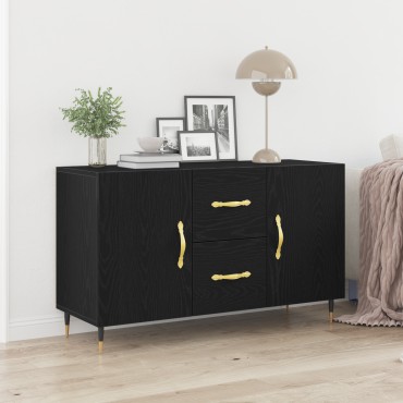 vidaXL Μπουφές Μαύρη Δρυς 100x36x60cm Επεξεργασμένο Ξύλο 1 τεμ.