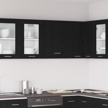 vidaXL Κρεμαστό ντουλάπι Μαύρη Οξυά 50x31x60cm Επεξεργασμένο Ξύλο
