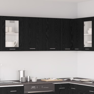 vidaXL Μαύρο Διπλό Ντουλάπι - 80x31x60cm - Κατασκευασμένο από Επεξεργασμένο Ξύλο