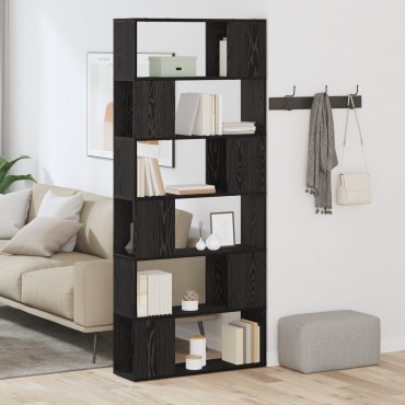vidaXL Ράφι Βιβλίων Μαύρο Δρυς 80x24x186cm Επεξεργασμένο Ξύλο