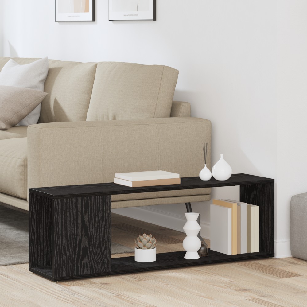 vidaXL Ράφι βιβλίων Μαύρη Δρυς 100x24x32cm Επεξεργασμένο Ξύλο