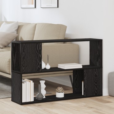 vidaXL Ράφι Βιβλίων Μαύρη Δρυς 100x24x63cm Επεξεργασμένο Ξύλο