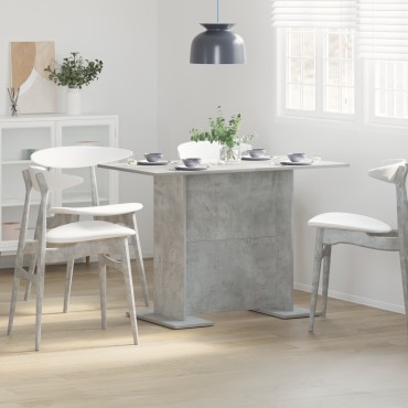 vidaXL Τραπεζαρία Σκυρόδεμα Γκρι 110x60x75cm Επεξεργασμένο Ξύλο 1 τεμ.