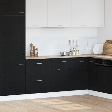 vidaXL Μαύρο Ερμάρι με Συστήματα Στάθμης - 60x46x81.5cm Φτιαγμένο από Επεξεργασμένο Ξύλο