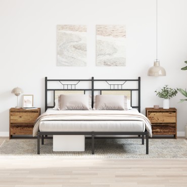 vidaXL Κομοδίνο 2 τεμ. Παλιό Ξύλο 45x34x44,5cm Επεξεργασμένο Ξύλο