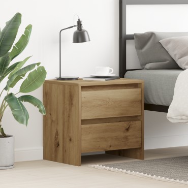 κομοδίνο vidaXL από τεχνητό ξύλο δρυός 45x34x44,5cm 1 τεμ.