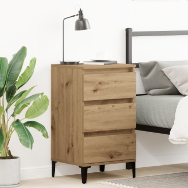 vidaXL Κομοδίνο Καλλιτέχνη Δρυς 40x35x70cm Επεξεργασμένο Ξύλο 1 τεμ.