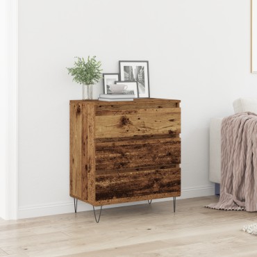 vidaXL Μπουφές με Συρτάρια Γήινο Ξύλο 60x35x70cm Κατασκευασμένο Ξύλο 1 τεμ.
