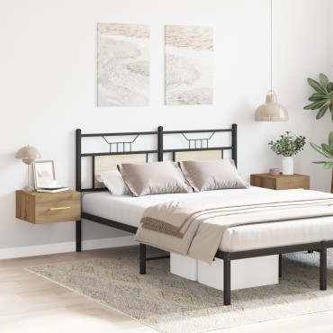 vidaXL Κομοδίνα 2 τεμ. Τοίχου Μοντέρνος Δρυς 35x35x20 εκ