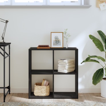 vidaXL Βιβλιοθήκη Μαύρη Οξυά 68.5x32x68.5 εκ 1 τεμ.