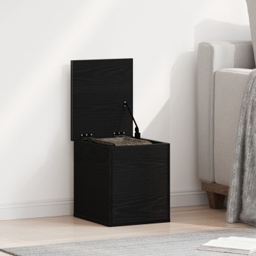 vidaXL Κουτί Αποθήκευσης Μαύρο Δρυς 30x35x35cm από Επεξεργασμένο Ξύλο 1 τεμ.
