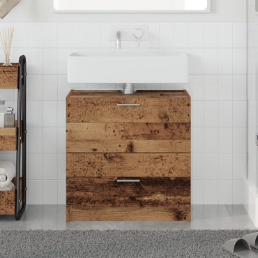 vidaXL Ντουλάπι νεροχύτη Παλιό Ξύλο 59x37x59cm Μηχανικά Ξύλο