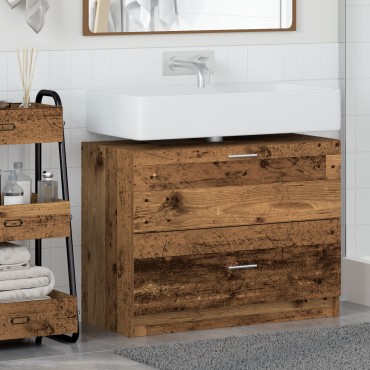 vidaXL Ντουλάπι νιπτήρα Παλιό Ξύλο 78x37x59cm Τεχνητό Ξύλο