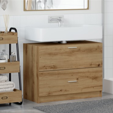 vidaXL Ντουλάπι Νιπτήρα Artisan Oak 78x37x59cm Μηχανικά Ξύλα 1 τεμ.