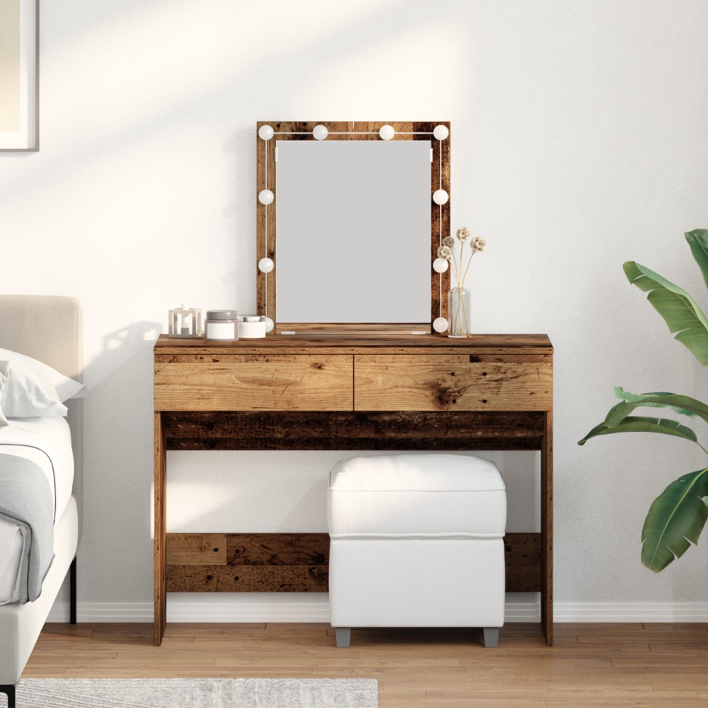 vidaXL Τραπέζι περιποίησης Παλιό ξύλο 100x40x130 εκ