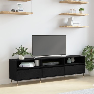 vidaXL Ντουλάπι τηλεόρασης Μαύρη Δρυς 150x30x44.5cm Επεξεργασμένο Ξύλο