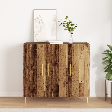 vidaXL Μπουφές σε Παλιό Ξύλο, 90x34x80 cm Φτιαγμένος από Μηχανικά Ξύλα 1 τεμ.