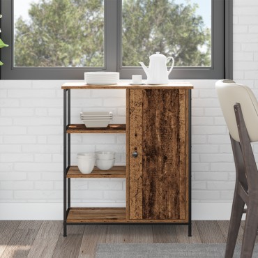 vidaXL Μπουφές Παλιού Ξύλου 70x30x80cm Συνθετικό Ξύλο 1 τεμ.