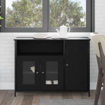 vidaXL Μπουφές Μαύρου Δρυός 100x35x75cm Επεξεργασμένο Ξύλο 1 τεμ.