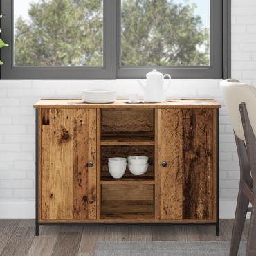 vidaXL Κονσόλα Παλιού Ξύλου 100x35x70cm Κατασκευασμένο Ξύλο και Χάλυβας 1 τεμ.