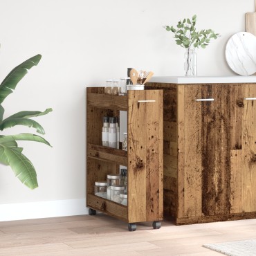 vidaXL Κιβώτιο Ρολό παλαιού ξύλου 60x22x79cm Κατασκευασμένο ξύλο