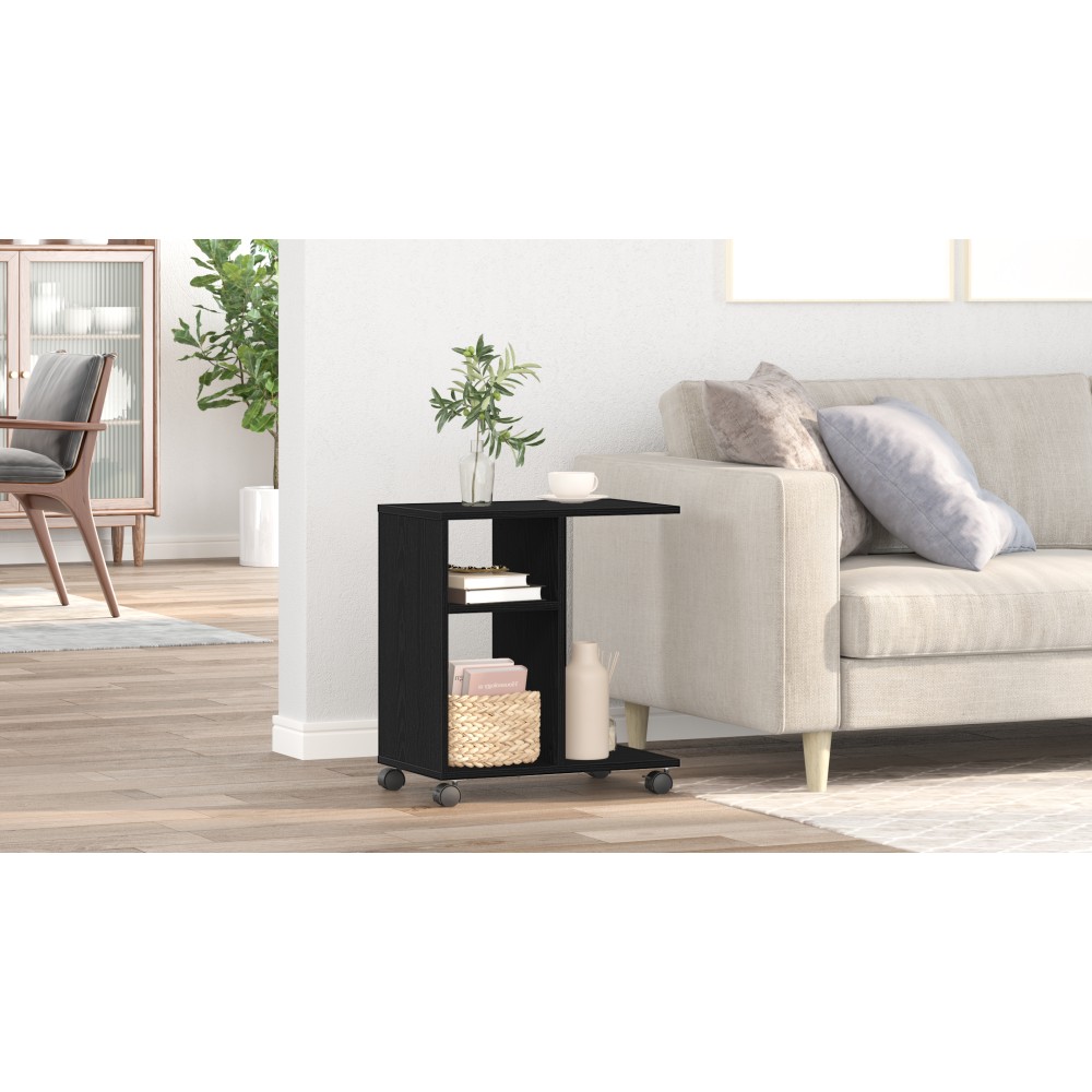 vidaXL Κοντρόλ Τραπέζι Μαύρη δρυς 50x30x55cm Επεξεργασμένο Ξύλο