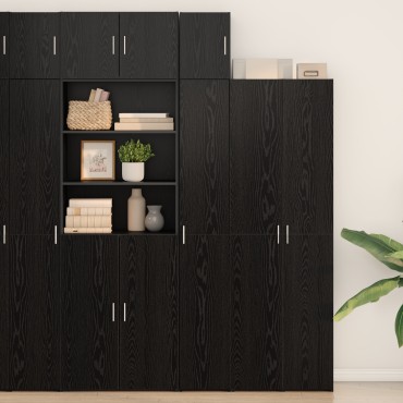 vidaXL Ντουλάπι Τοίχου Μαύρης Δρυός 30x42.5x40cm Επεξεργασμένο Ξύλο 1 τεμ.