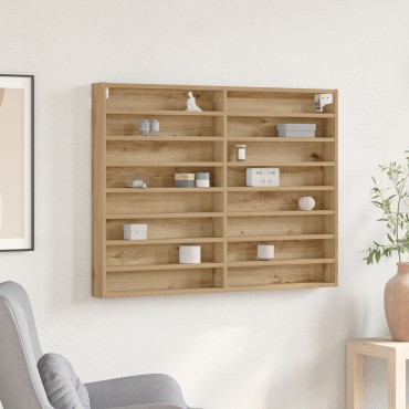 vidaXL Βιτρίνα Artisan Ξύλο Δρυός 100x8,5x75cm Συνθετικό Ξύλο