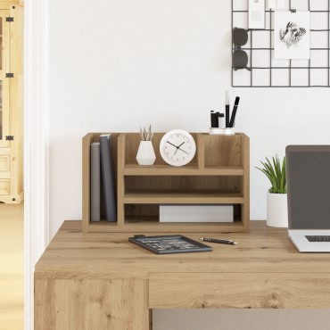 vidaXL Οργανωτής Γραφείου Μαύρη Δρυς 44.5x24x25 cm Κατασκευασμένο Ξύλο
