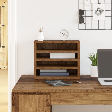 vidaXL Organiser Γραφείου Παλιό Ξύλο 36x26x29.5 εκ. Ξύλο