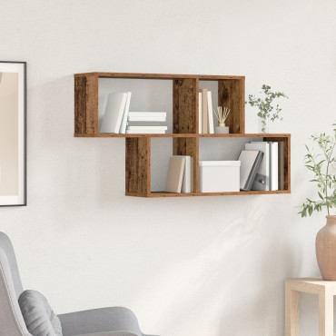 vidaXL Ράφι τοίχου παλαιού ξύλου 100x20x53cm Ξύλο μηχανικής 1 τεμ.